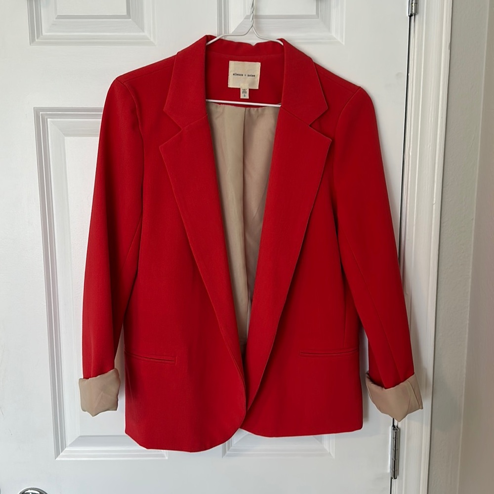 Coral red blazer from Urban Outfitters. Size small.
